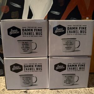 Funny quote Black and White Enamel Mug pick one